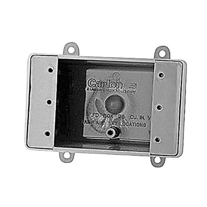 Thomas & Betts Carlon® E9801 Type FD Deep Style Hubless Non-Metallic Rigid Device Box, 25 cu-in Capacity, 1 Gangs, 4-5/8 in H x 3-7/8 in W x 2-3/4 in D